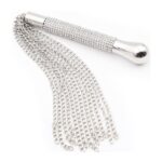 16007-metal-spanking-tassel-flogger-whip-with-rhinestones-44-cm-bondage-sex-shop-limassol