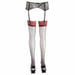 951-Black-Stocking-With-Dark-Red-Lace-Top-sexshop-nicosia