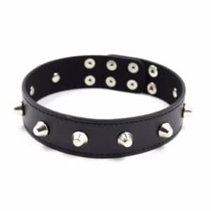 Black-Faux-Leather-Collar-with-Spikes-loveshop-cy