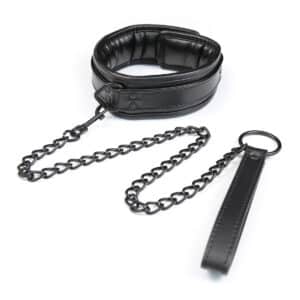 bdsm-black-foam-padded-leather-neck-metal-chain-leash-loveshop-cy
