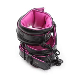 black-pink-leather-padded-ankle-leg-cuffs-sexshop-cyprus