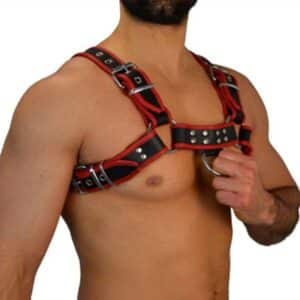 black-red-leather-adjustable-chest-harness-s-xl-LOVESHOP-CY