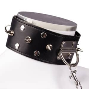 naughty-toys-black-leather-spiked-collar-with-leash-sexshop-limassol