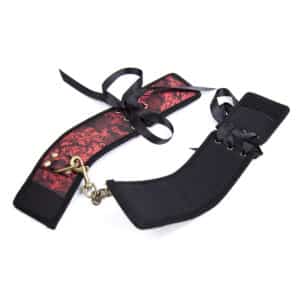 naughty-toys-black-red-floral-ankle-cuffs-sexshop-limassol