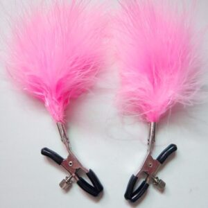 naughty-toys-nipple-clamps-with-pink-feather-sexshop-limassol
