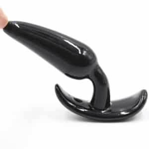 naughty-toys-small-jelly-soft-t-type-black-plug-10-cm-limassol-sexshop