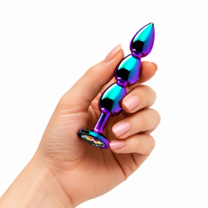 26753-platon-iridescent-metal-anal-tribal-bead-plug-with-gem-anal-sex-toy-for-limassol-couples