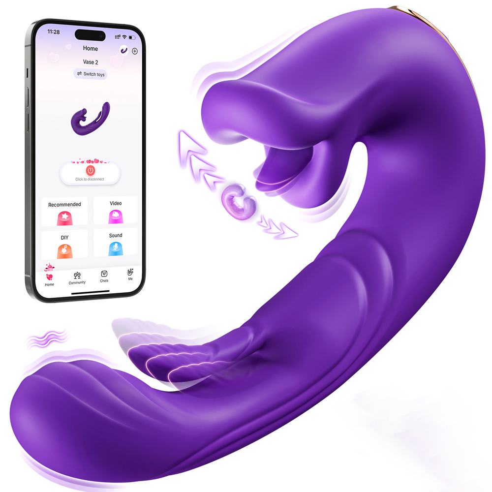 TOYBOY VIBER Tongue-Licking Tapping App-Controlled Vibrator 2 IW-120-toyboy-viber-tonque-licking-tapping-app-controlled-vibrator-sex-toy-for-couples