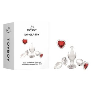 LS-009-top-glassy-clear-glass-anal-plug-set-with-red-heart-gem-loveshopcy