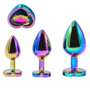 LS007-toyboy-trio-heart-spark-rainbow-metal-butt-plug-set-sex-toys-for-anal-play
