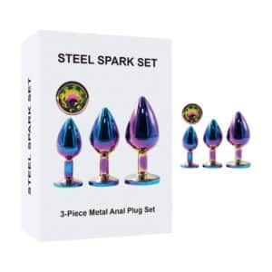 LS008-toyboy-trio-spark-rainbow-metal-butt-plug-set-loveshopcy-limassol