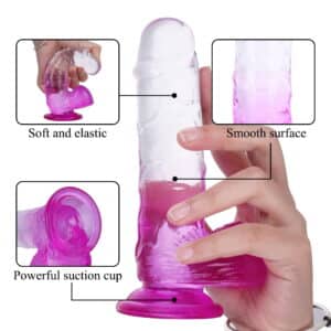 SL02-XL-M-toyboy-sexy-boy-realistic-clear-to-magenta-dildo-masturbation-sex-toy
