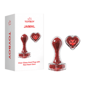 YT001-toyboy-jamal-clear-glass-anal-plug-with-red-heart-gem-sex-shop-cyprus