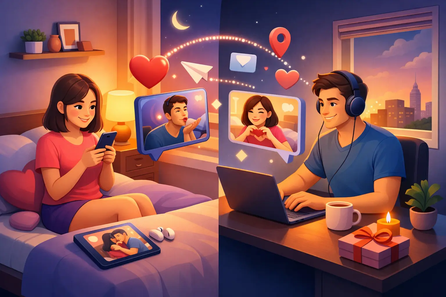 12 Long Distance Intimacy Examples for Adult Couples