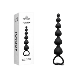 19271-toyboy-raven-black-silicone-heart-shape-anal-beads-19cm-sexshop-cyprus-nicosia
