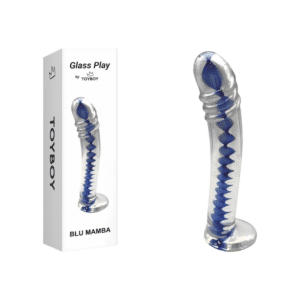 GLASS283-toyboy-blu-mamba-realistic-glass-dildo-snake-style-anal-dong