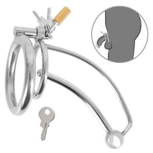 50082040000-fetish-collection-cock-cage-with-hollow-dilator-metal-restraints-bdsm-accessory