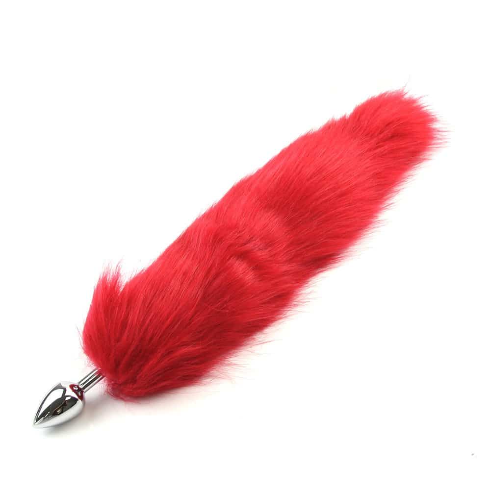 Small-size-aluminium-Anal-Plug-Red-Fox-tail-87429